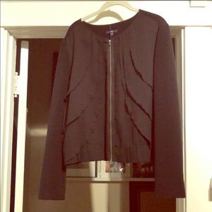 OLD NAVY bomber ponte knit w chiffon ruffles XL